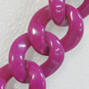Acrylic Chains, Lead-free, Dyed Color, 33x30x9mm, Sold by Bag