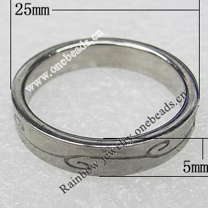 Stainless Steel Rings, 25x8mm, Sold by PC 