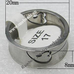 Stainless Steel Rings, 20x8mm, Sold by PC 