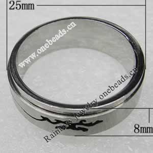 Stainless Steel Rings, 25x8mm, Sold by PC 