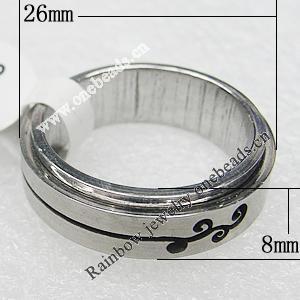 Stainless Steel Rings, 26x8mm, Sold by PC 