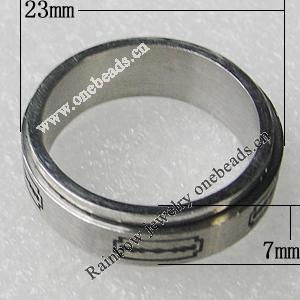 Stainless Steel Rings, 23x7mm, Sold by PC 