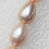 Natural Fresh Water Pearl Beads,Rice, Pink, Beads: about 8-9mm in diameter, Hole: 1mm, Length: 14 Inch, Sold by Strand