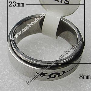 Stainless Steel Rings, 23x8mm, Sold by PC 