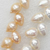 Natural Fresh Water Pearl Beads, Rice, Mix colour, Beads: about 8x10mm in diameter, Hole: 1mm, Length: 14 Inch, Sold by 