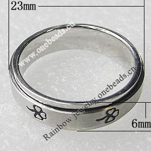 Stainless Steel Rings, 23x6mm, Sold by PC 