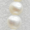 Grade A, Natural Fresh Water Pearl Beads, Potato, White, Beads: about 8-9mm in diameter, Hole: 1mm, Sold per 14-inch Str