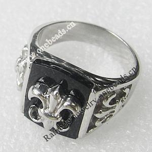 Stainless Steel Rings, 15x17mm, Sold by PC 