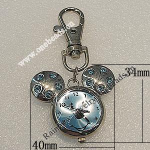Metal Alloy Fashionable Waist Watch, Watch:about 40x34mm, Sold by PC