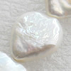 Natural Fresh Water Pearl Beads, Heart, White, Beads: about 15mm in diameter, Hole: 1mm, Sold per 14-inch Strand