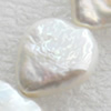 Natural Fresh Water Pearl Beads, Heart, White, Beads: about 12mm in diameter, Hole: 1mm, Sold per 14-inch Strand