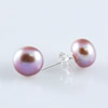 Freshwater Pearl Earrings, 9-10mm, Sold by Pair