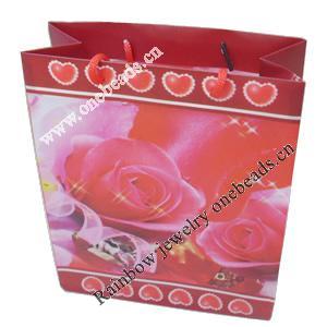 Gift Shopping Bag, Matte PPC, Size: about 26cm wide, 33cm high, 8cm bottom wide, Sold by Box