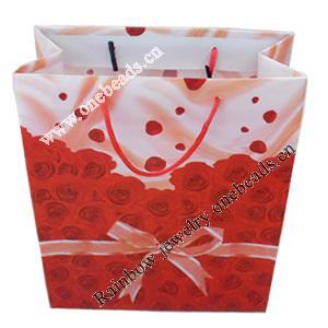 Gift Shopping Bag, Matte PPC, Matte PPC, Size: about 31cm wide, 39cm high, 9cm bottom wide, Sold by Box