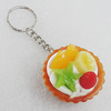 Key Chains, No-Rust Iron Ring with Plastic Charm, Charm size:42mm, Length:about 97mm, Sold by PC