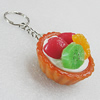 Key Chains, No-Rust Iron Ring with Plastic Charm, Charm size:42mm, Length:about 97mm, Sold by PC