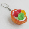 Key Chains, No-Rust Iron Ring with Plastic Charm, Charm size:42mm, Length:about 97mm, Sold by PC