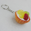 Key Chains, No-Rust Iron Ring with Plastic Charm, Charm size:42mm, Length:about 97mm, Sold by PC