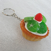 Key Chains, No-Rust Iron Ring with Plastic Charm, Charm size:43mm, Length:about 97mm, Sold by PC