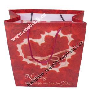 Gift Shopping Bag, Matte PPC, Size: about 31cm wide, 39cm high, 9cm bottom wide, Sold by Box