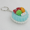 Key Chains, No-Rust Iron Ring with Plastic Charm, Charm size:46mm, Length:about 97mm, Sold by PC