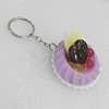 Key Chains, No-Rust Iron Ring with Plastic Charm, Charm size:46mm, Length:about 97mm, Sold by PC