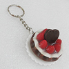 Key Chains, No-Rust Iron Ring with Plastic Charm, Charm size:46mm, Length:about 97mm, Sold by PC
