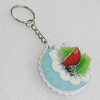 Key Chains, No-Rust Iron Ring with Plastic Charm, Charm size:46mm, Length:about 97mm, Sold by PC