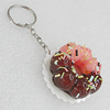 Key Chains, No-Rust Iron Ring with Plastic Charm, Charm size:46mm, Length:about 97mm, Sold by PC