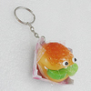 Key Chains, No-Rust Iron Ring with Plastic Charm, Charm size:54mm, Length:about 105mm, Sold by PC