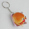 Key Chains, No-Rust Iron Ring with Plastic Charm, Charm size:54mm, Length:about 105mm, Sold by PC