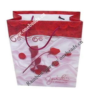 Gift Shopping Bag, Matte PPC, Size: about 26cm wide, 33cm high, 8cm bottom wide, Sold by Box