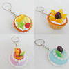 Key Chains, No-Rust Iron Ring with Plastic Charm, Mix Style, Charm size:42mm, Length:about 97mm, Sold by PC
