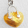 Zinc Alloy Enamel Pendant, Nickel-free & Lead-free, A Grade Handbag 21x16mm, Sold by PC  