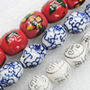 Porcelain Beads, Lead-free, Round, Mix Style & Mix Color, 10-12mm in diameter, Sold by Group