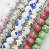 Porcelain Beads, Lead-free, Round, Mix Style & Mix Color, 8-10mm in diameter, Sold by Group