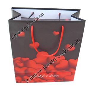 Gift Shopping Bag, Matte PPC, Size: about 31cm wide, 39cm high, 9cm bottom wide, Sold by Box