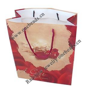 Gift Shopping Bag, Matte PPC, Size: about 31cm wide, 39cm high, 9cm bottom wide, Sold by Box