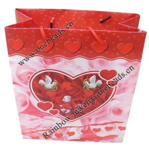 Gift Shopping Bag, Matte PPC, Size: about 31cm wide, 39cm high, 9cm bottom wide, Sold by Box