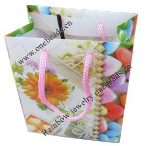 Gift Shopping Bag, Matte PPC, Size: about 31cm wide, 39cm high, 9cm bottom wide, Sold by Box