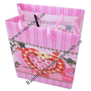 Gift Shopping Bag, Matte PPC, Size: about 31cm wide, 39cm high, 9cm bottom wide, Sold by Box