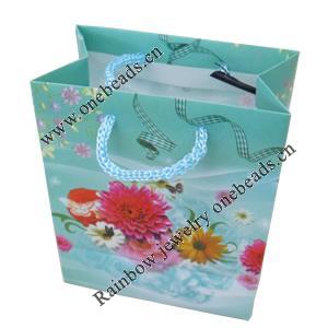 Gift Shopping Bag, Matte PPC, Size: about 26cm wide, 33cm high, 8cm bottom wide, Sold by Box