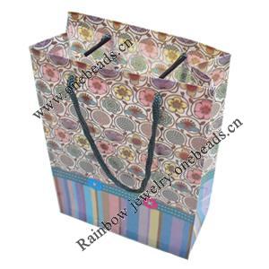 Gift Shopping Bag, Matte PPC, Size: about 26cm wide, 33cm high, 8cm bottom wide, Sold by Box