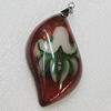 Imitate Amber Pendant, 69x42mm, Sold by PC