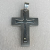 Stainless Steel Pendants, Cross 35x25mm, Sold by PC 