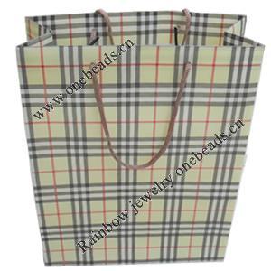 Gift Shopping Bag, Matte PPC, Size: about 31cm wide, 39cm high, 9cm bottom wide, Sold by Box