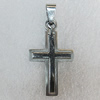 Stainless Steel Pendants, Cross 34x19mm, Sold by PC 
