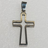 Stainless Steel Pendants, Cross 33x18mm, Sold by PC 