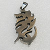 Stainless Steel Pendants, 44x21mm, Sold by PC 