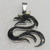 Stainless Steel Pendants, Animal 36x30mm, Sold by PC 
